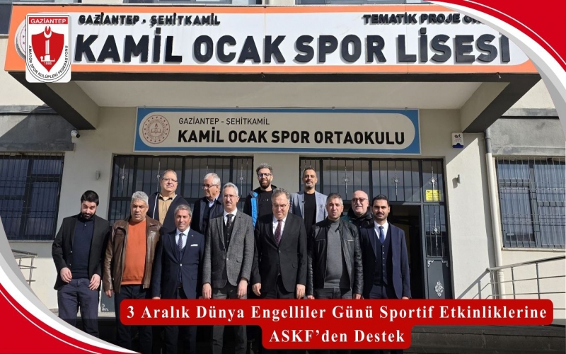 3 Aralık Dünya Engelliler Günü Sportif Etkinliklerine ASKF’den Destek